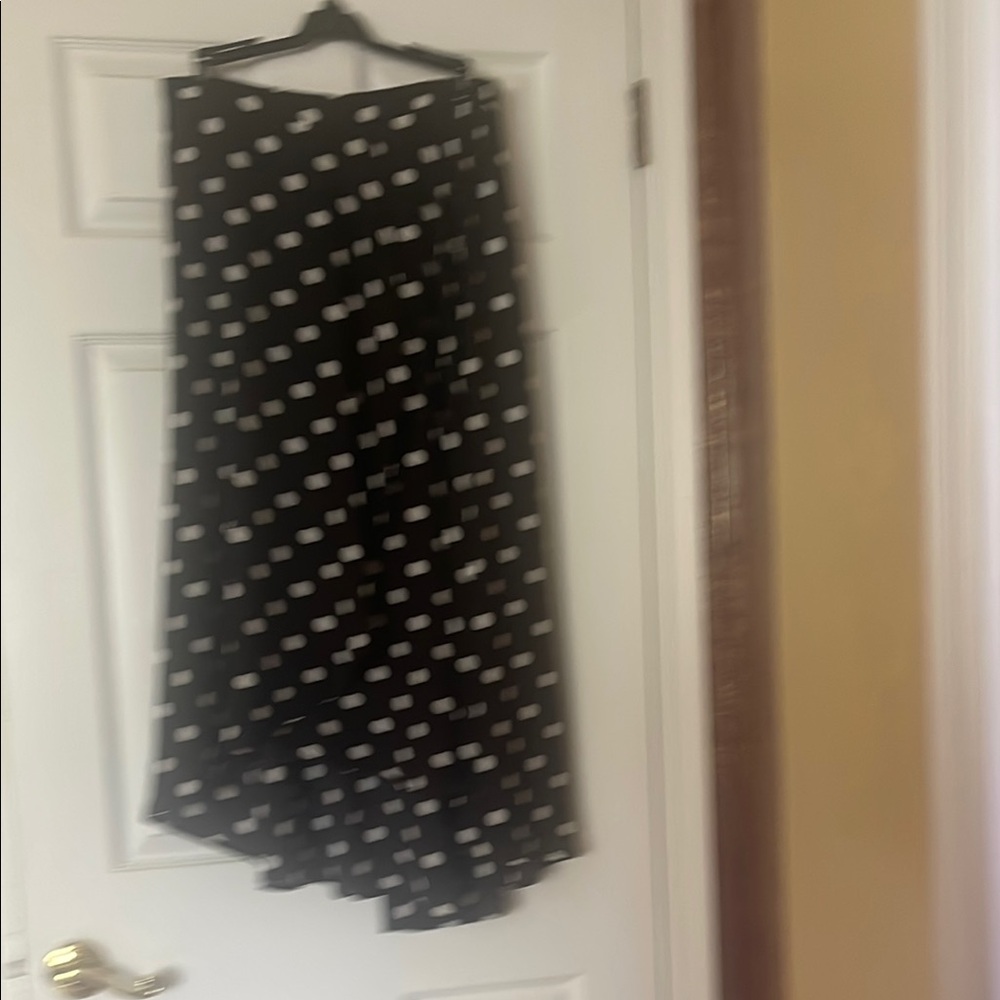 Elegant Black and White Polka Dot Skirt